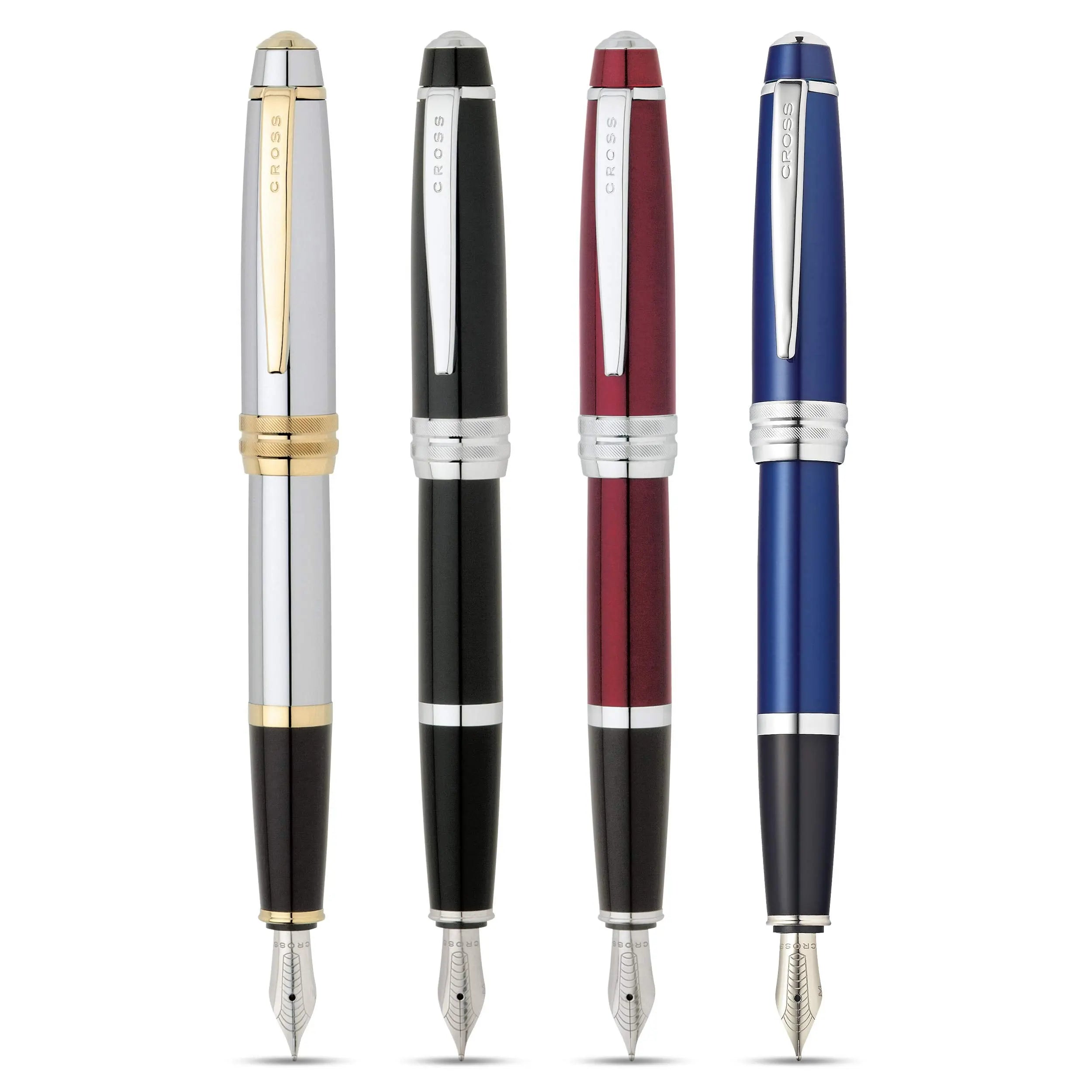 Cross Bailey Refillable Fountain Pen, Medium Nib, Includes Premium Gift Box - Blue Lacquer Cross