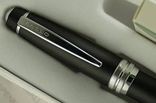 Cross Baily Executive Companion Satin Black, Diamond Cut Multi-Groove Center Ring, and Medium Nib Fountain Pen Cross