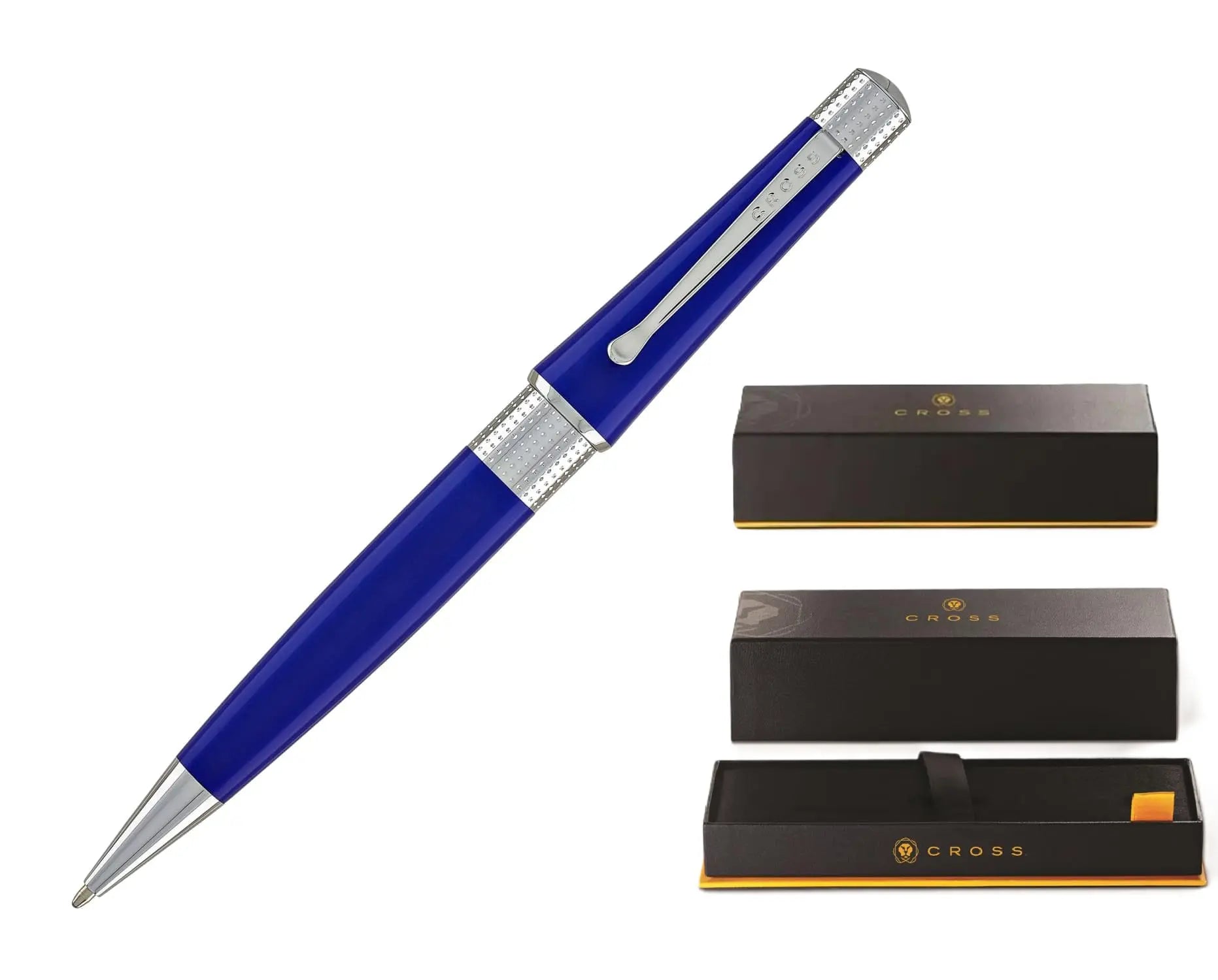 Cross Beverly Ballpoint Pen, Medium Point, Blue Barrel, Black Ink, Includes Premium Gift Box Cross