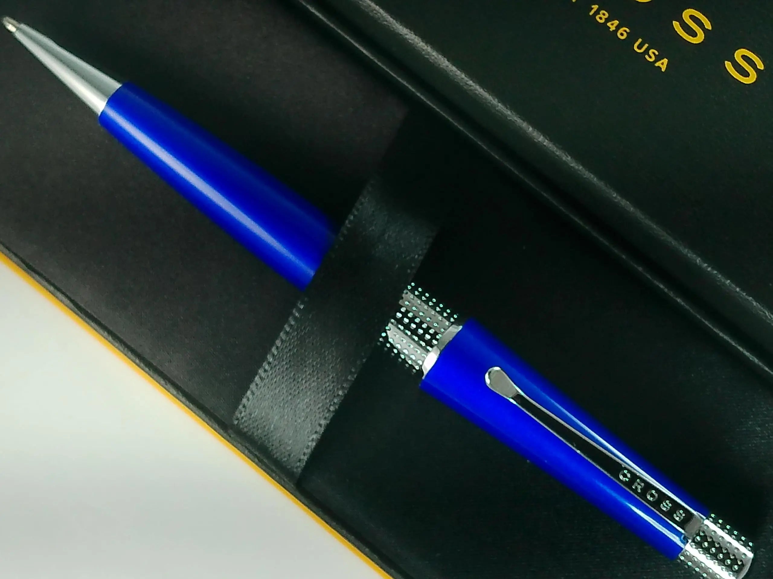 Cross Beverly Ballpoint Pen, Medium Point, Blue Barrel, Black Ink, Includes Premium Gift Box Cross