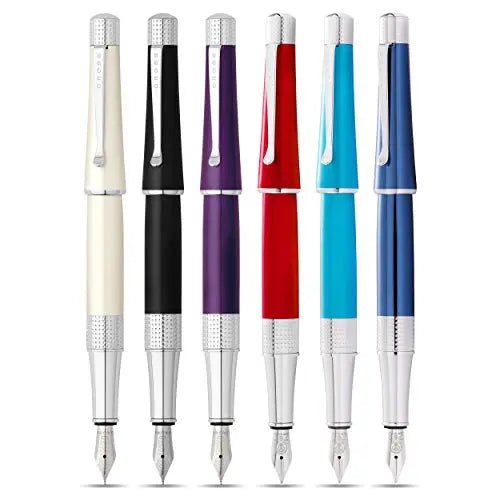 Cross Beverly Refillable Fountain Pen, Medium Nib, Includes Premium Gift Box - Deep Purple Lacquer Cross