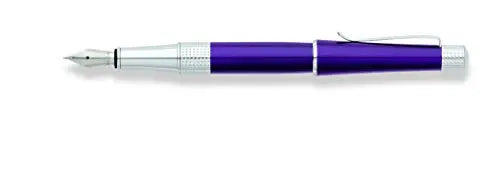 Cross Beverly Refillable Fountain Pen, Medium Nib, Includes Premium Gift Box - Deep Purple Lacquer Cross