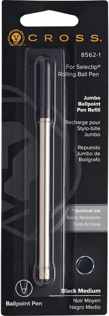 Cross Black Ballpoint Refill for Cross rollerball Pens -Medium Point A.T. Cross
