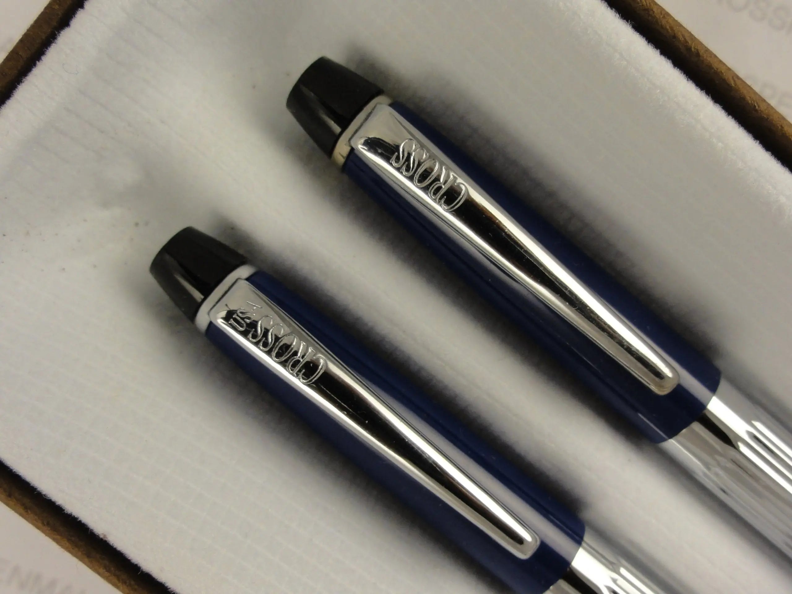 Cross Blue Executive Series Art Deco Barrel Metropolis Midnight Blue Ballpoint Pen and 0.5MM Lead Pencil Set, My Store