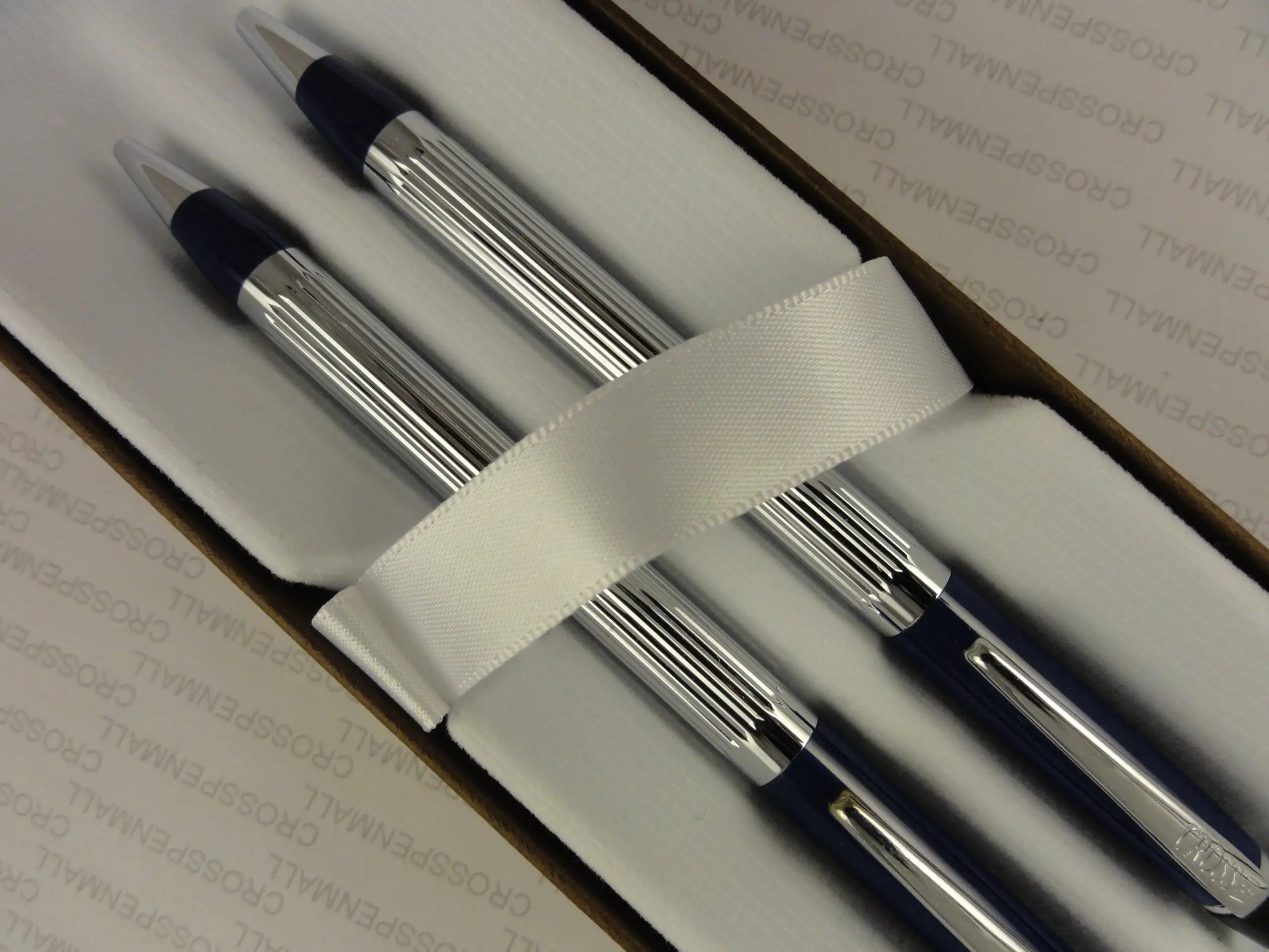 Cross Blue Executive Series Art Deco Barrel Metropolis Midnight Blue Ballpoint Pen and 0.5MM Lead Pencil Set, My Store