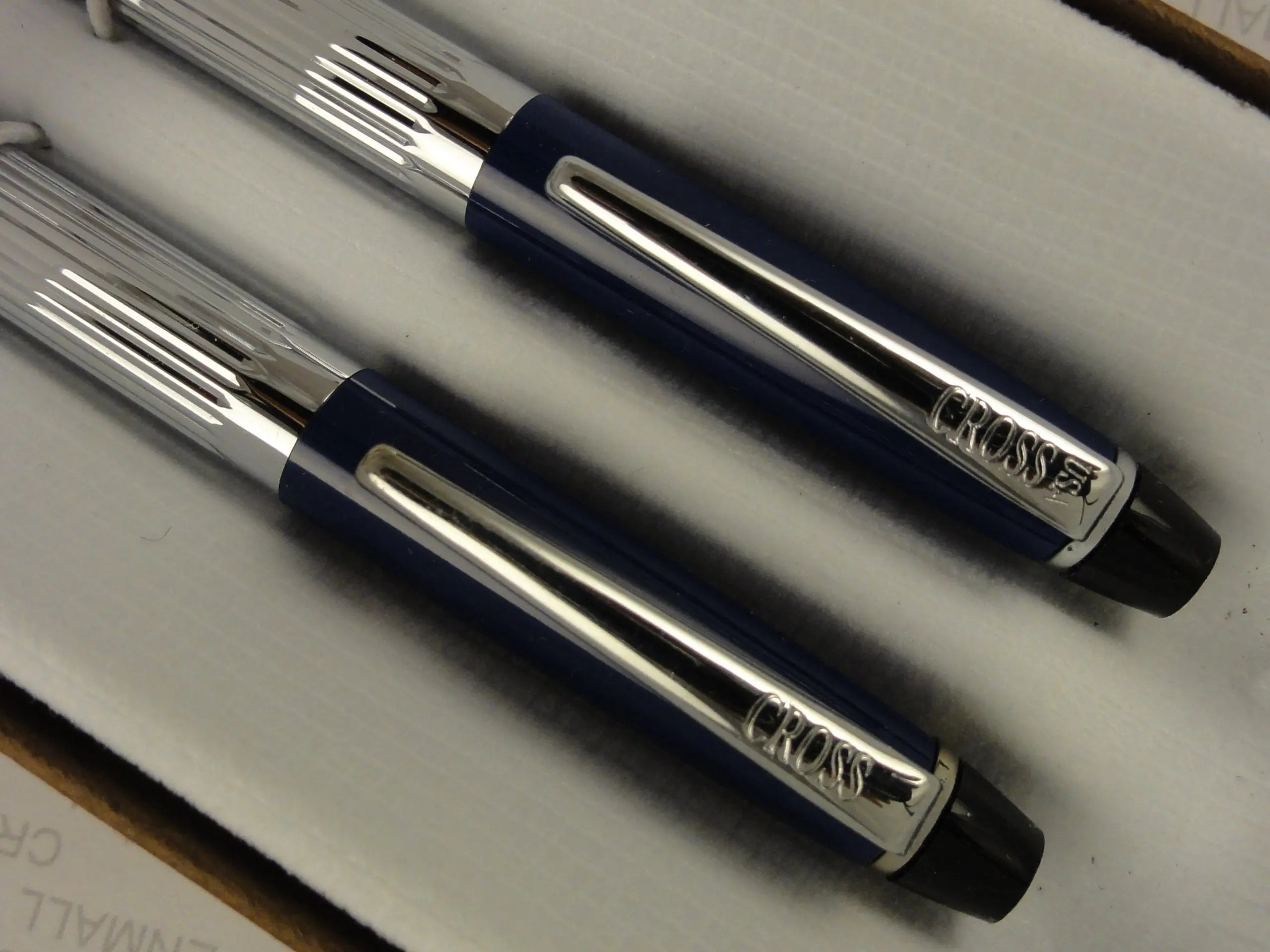 Cross Blue Executive Series Art Deco Barrel Metropolis Midnight Blue Ballpoint Pen and 0.5MM Lead Pencil Set, My Store