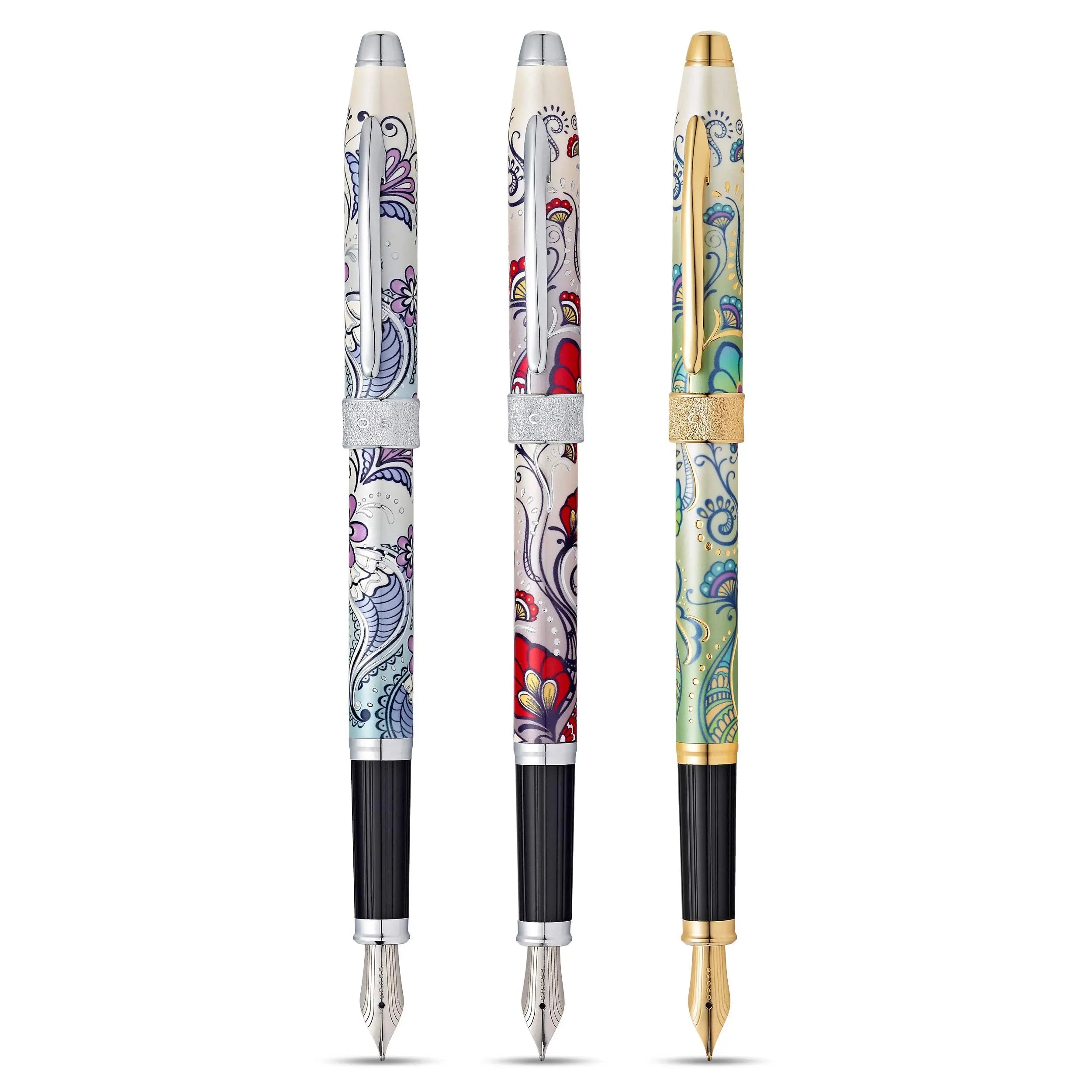 Cross Botanica Refillable Fountain Pen, Fine Nib, Includes Premium Gift Box - Purple Orchid Cross