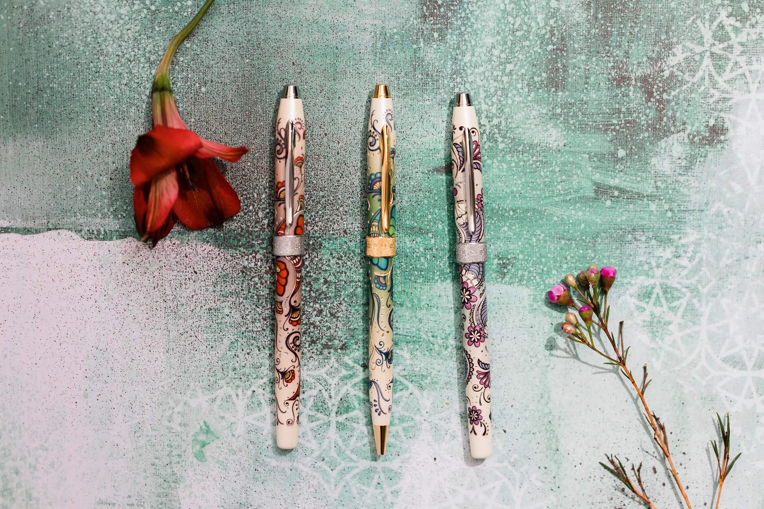 Cross Botanica Refillable Fountain Pen, Medium Nib, Includes Premium Gift Box - Purple Orchid Cross