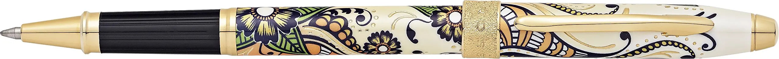 Cross Botanica Refillable Gel Ink Rollerball Pen, Medium Rollerball, Includes Premium Gift Box - Golden Magnolia Cross