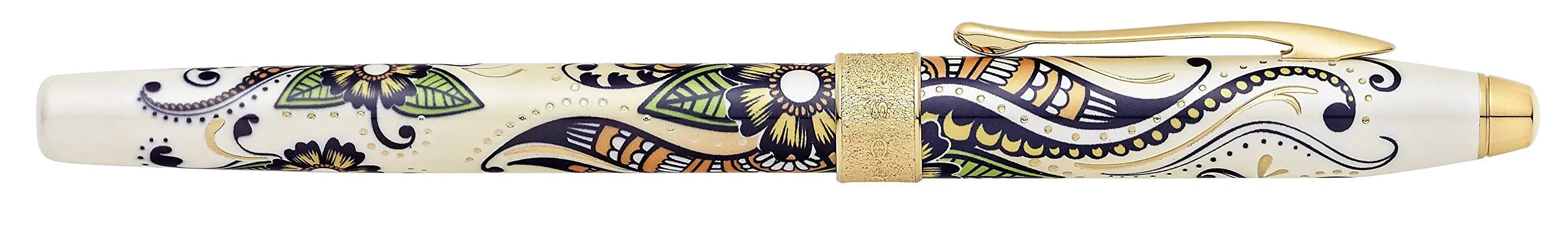 Cross Botanica Refillable Gel Ink Rollerball Pen, Medium Rollerball, Includes Premium Gift Box - Golden Magnolia Cross