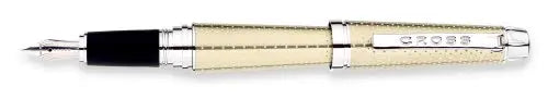 Cross C-Series Champagne Fountain Pen with Rhodium Plated Solid 18kt Gold Nib - Fine (AT0396-2FD) Cross