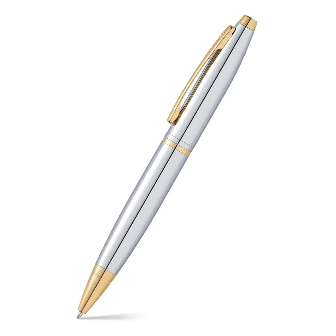 Cross Calais Ballpoint Pen Chrome and Gold Trim - crosspenmall.com
