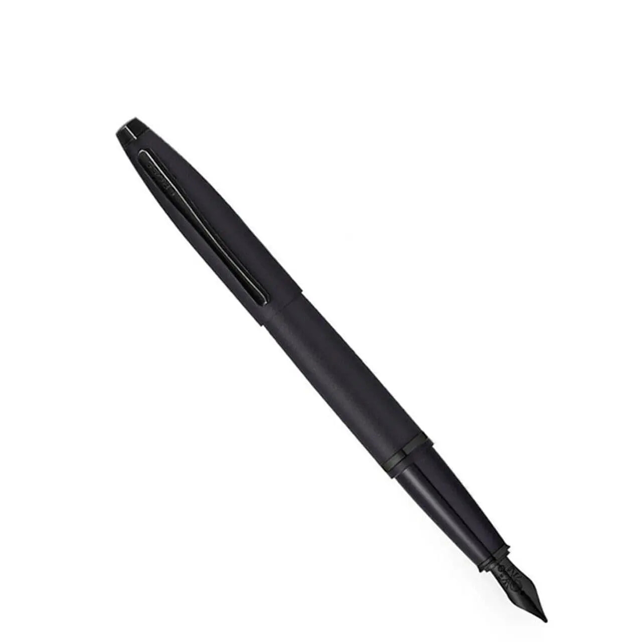 Cross Calais Limited Collection Matte Black Barrel and PVD Appointments signature mid Band, Medium nib Fountain Pen - crosspenmall.com