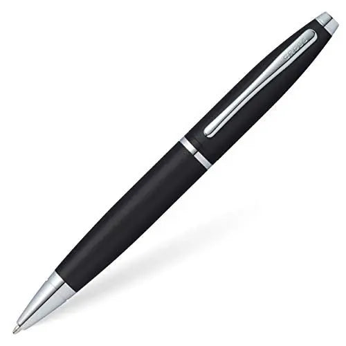 Cross Calais Matte Black Ballpoint Pen & Black TrackR Pouch Cross