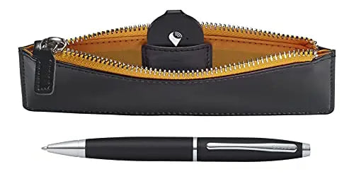 Cross Calais Matte Black Ballpoint Pen & Black TrackR Pouch Cross