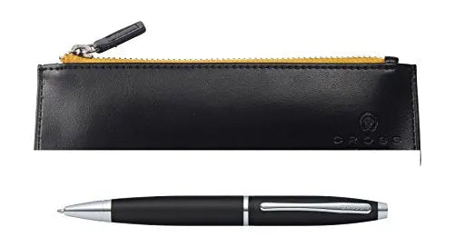 Cross Calais Matte Black Ballpoint Pen & Black TrackR Pouch Cross