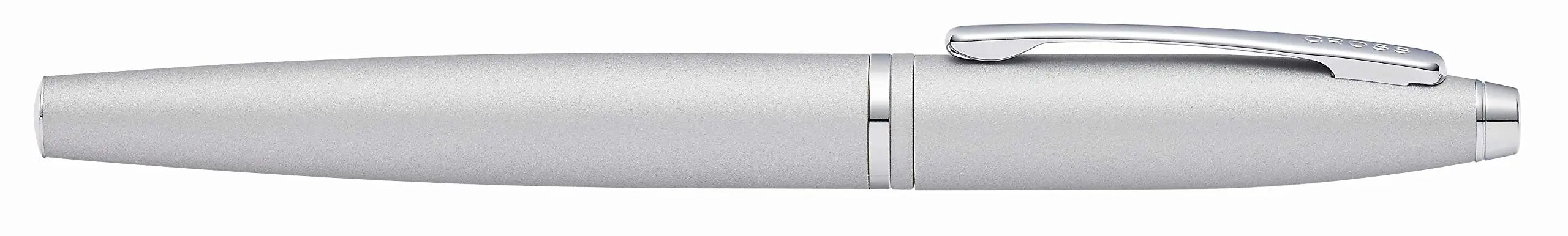 Cross Calais Refillable Gel Ink Rollerball Pen, Medium Rollerball, Includes Premium Gift Box - Satin Chrome Cross