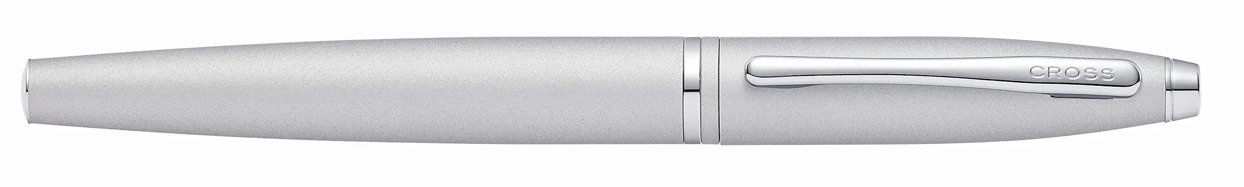 Cross Calais Refillable Gel Ink Rollerball Pen, Medium Rollerball, Includes Premium Gift Box - Satin Chrome Cross