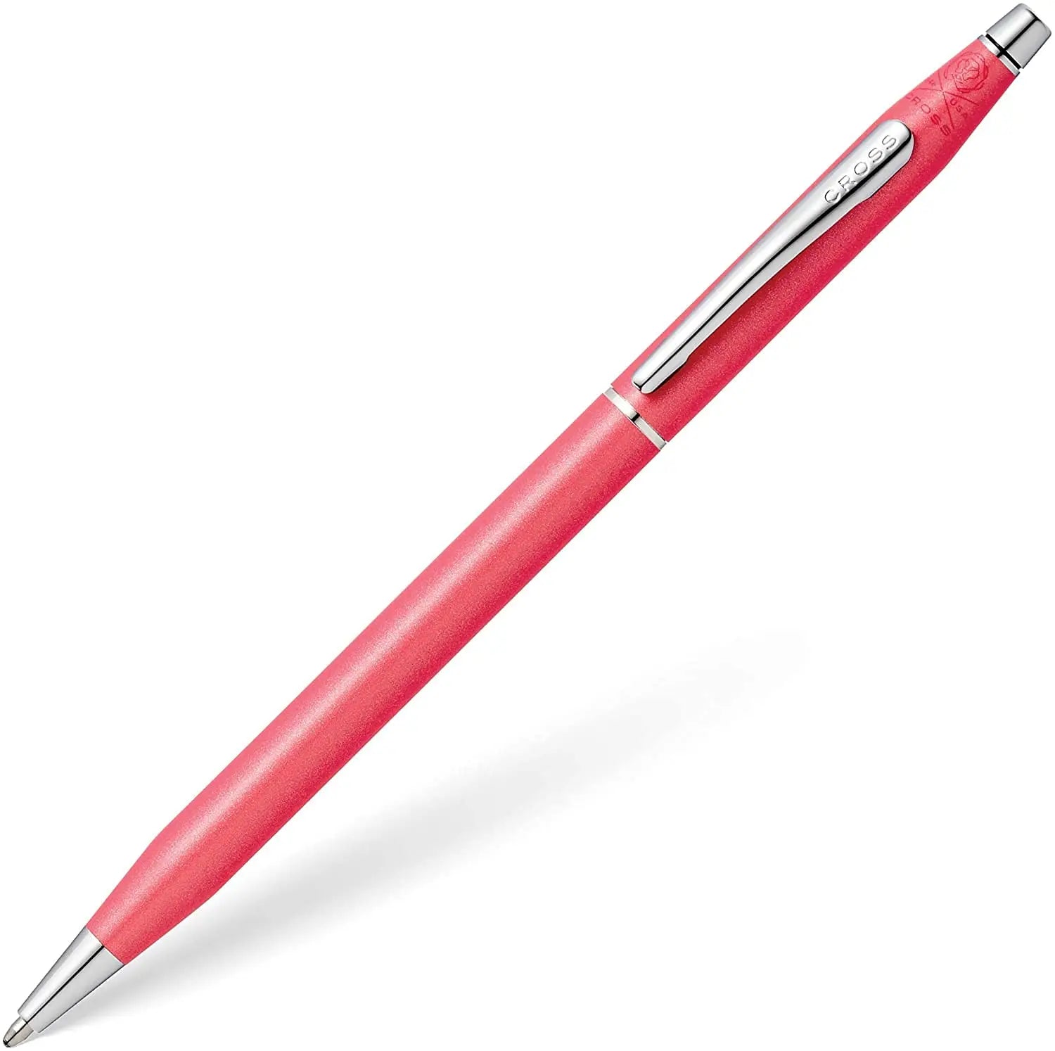 Cross Century Classic Limited Collection slim Cross silhouette finished in coral pearlescent lacquer with polished chrome appointments Ballpoint Pen - crosspenmall.com