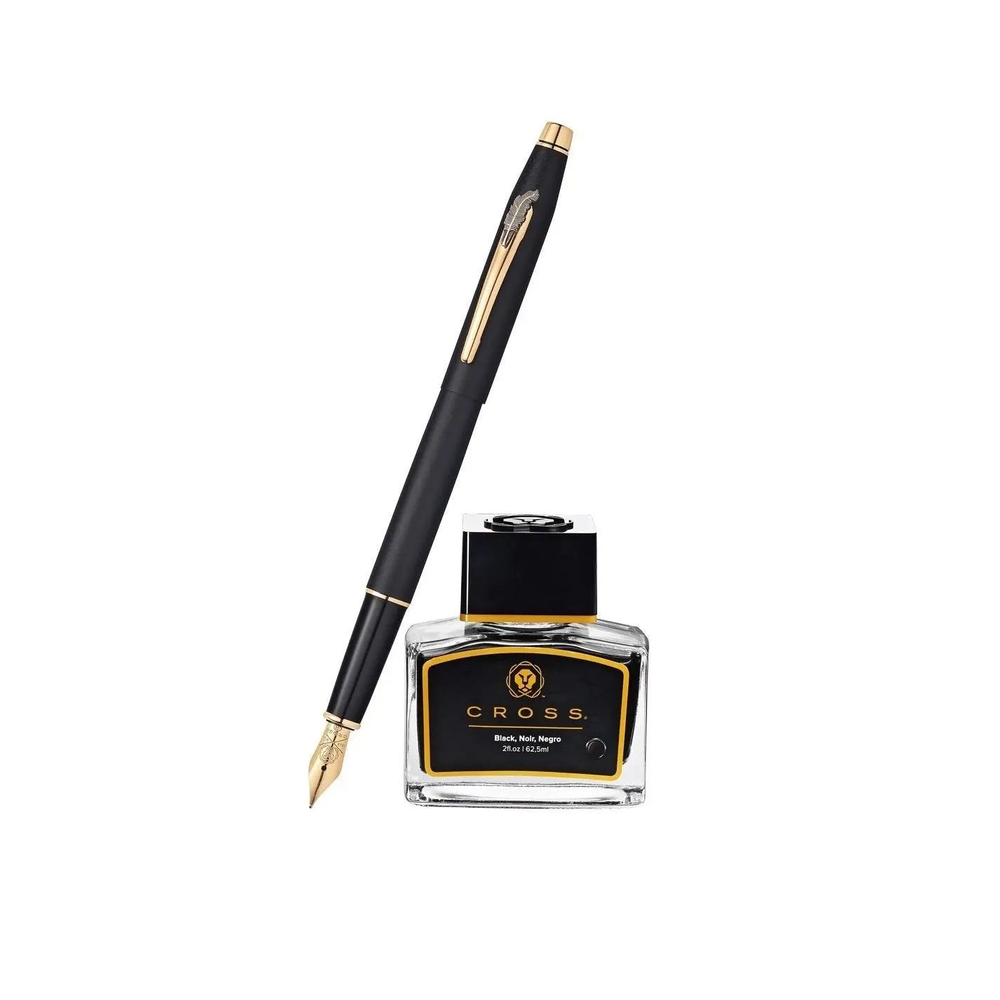 Cross Century Classic Special Edition 23KT Gold-Plated Fountain Pen and Ink Bottle Gift Set | Inspired by “The Man Who Invented Christmas” Major Motion Picture Cross