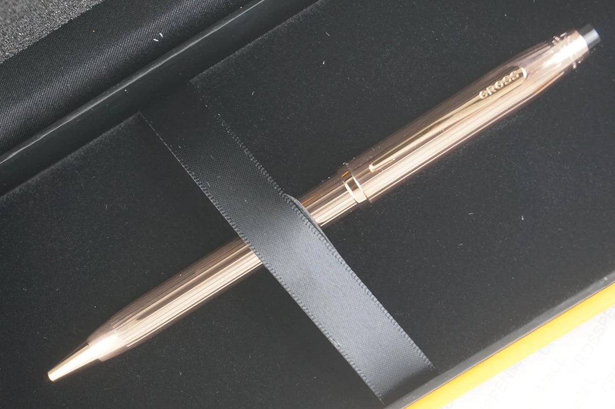 Cross Century II 14KT Rose Gold Rolled/Filled with a subtle incised line pattern and 14KT Rose appointments Ballpoint pen cross