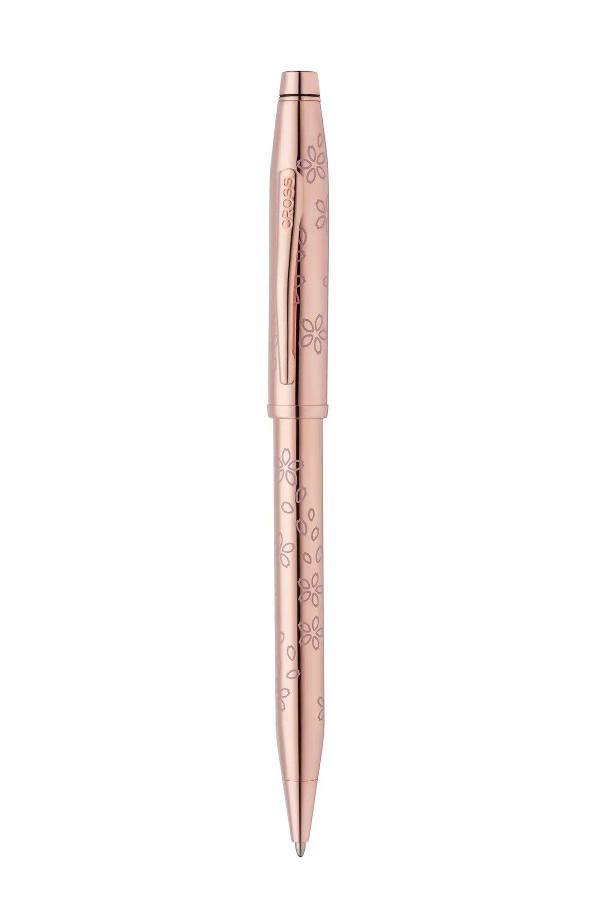 Cross Century II Cherry Blossom Rose Gold Ballpoint Pen with Polished Rose Gold Plated Trim cross