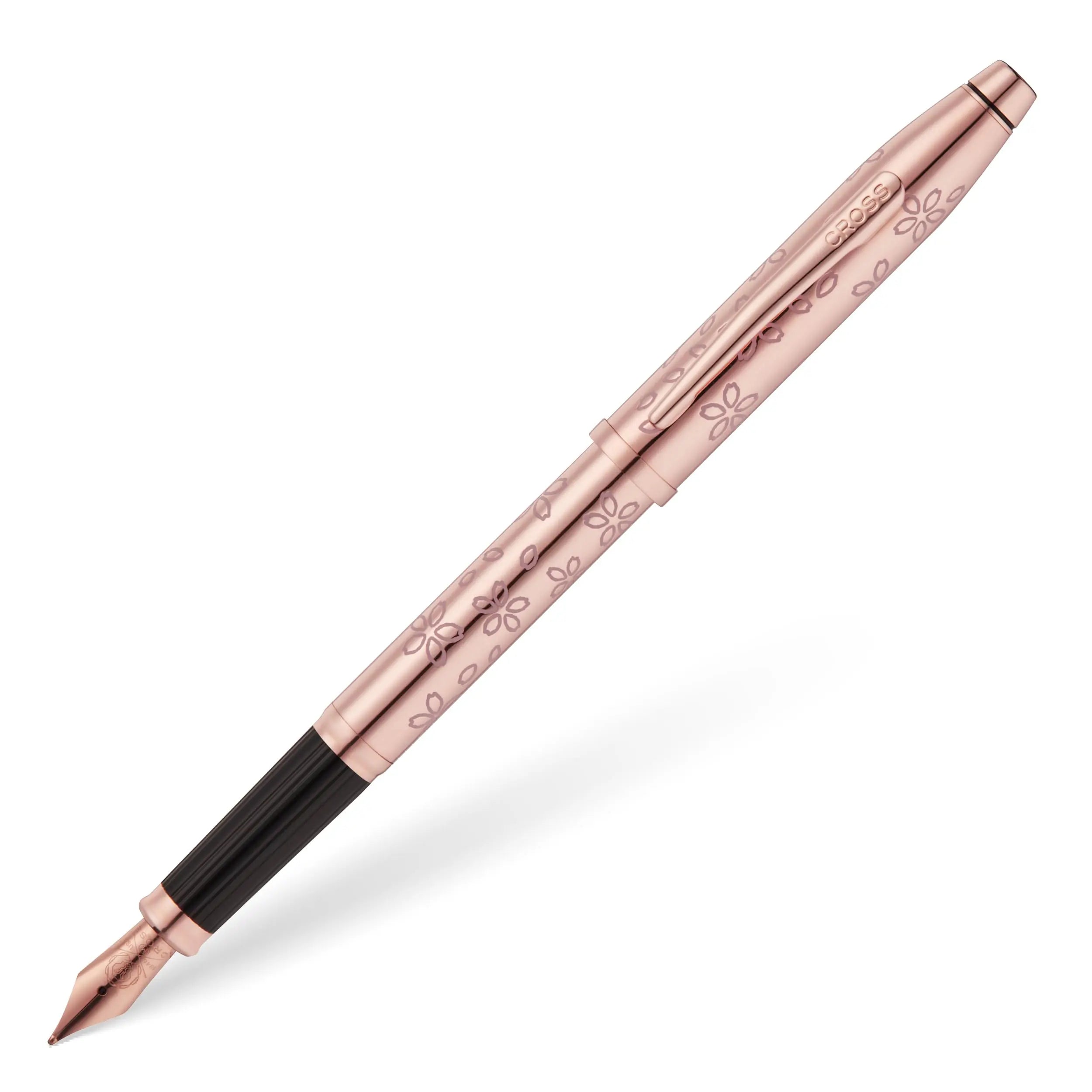 Cross Century II Cherry Blossom Rose Gold Plated with Polished Rose Gold Trim Fountain Pen – Medium Nib Cross