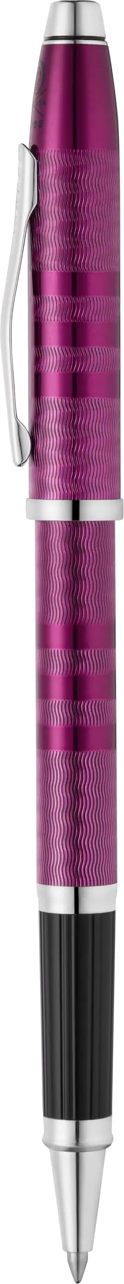 Cross Century II Midnight Plum Selectip Rollerball Pen,Contrasting Signature triple stripe detail, Sandblasted Engraved Surface, Polished Chrome Appointments, Luxury Gift Box cross