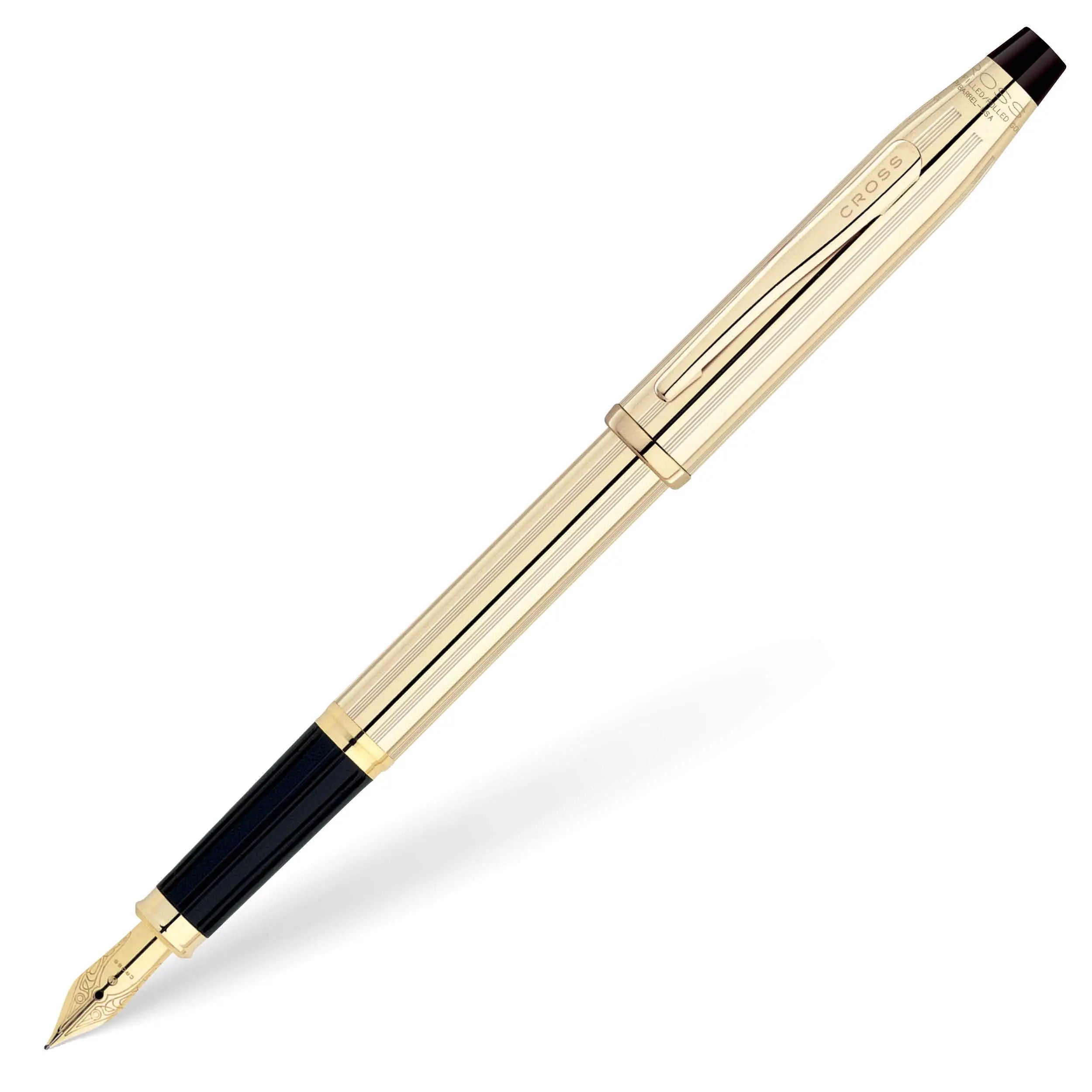 Cross Century II Refillable Fountain Pen, Medium 18 Carat Gold Nib, Includes Luxury Gift Box - 10 Carat Gold-Filled Cross
