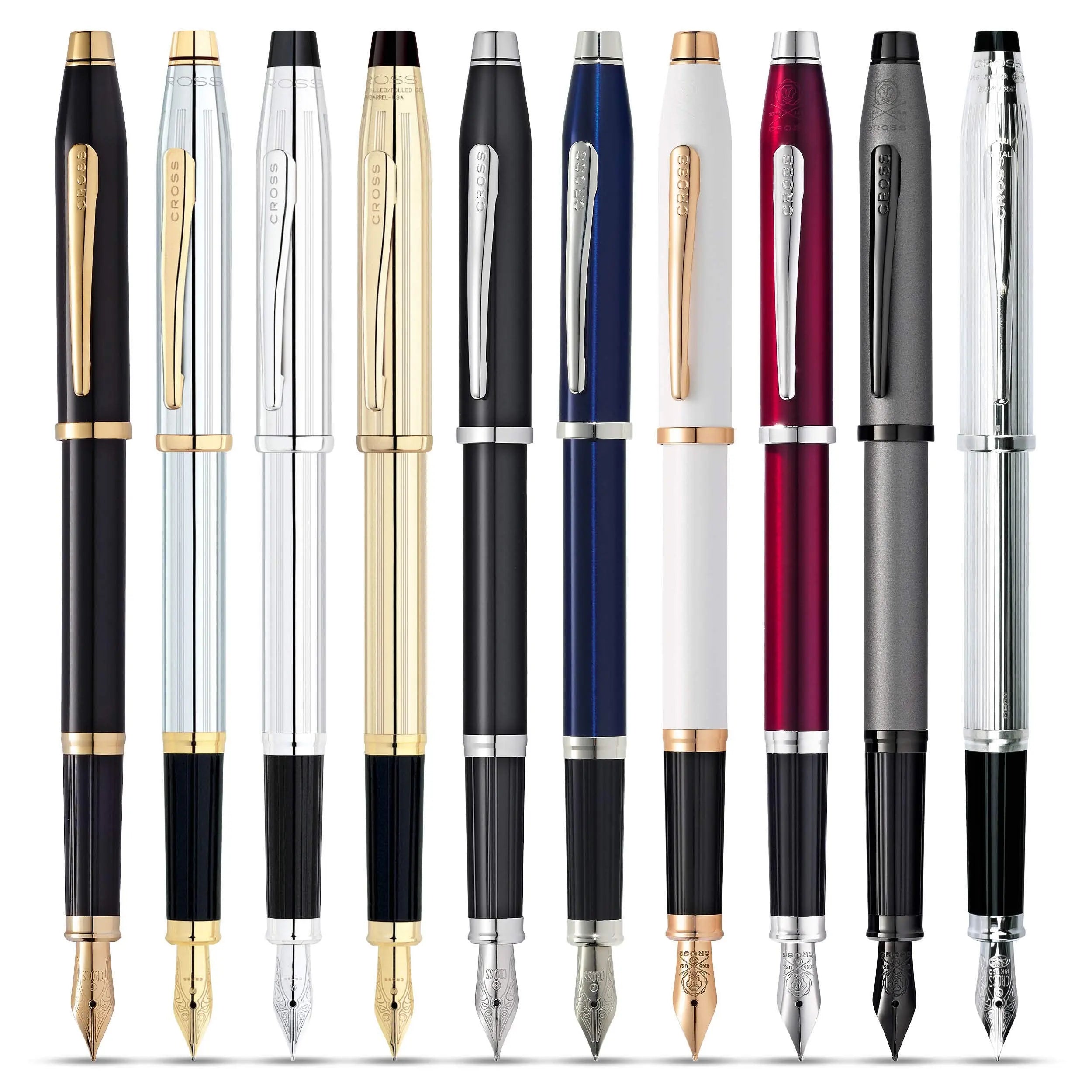 Cross Century II Refillable Fountain Pen, Medium 18 Carat Gold Nib, Includes Luxury Gift Box - 10 Carat Gold-Filled Cross