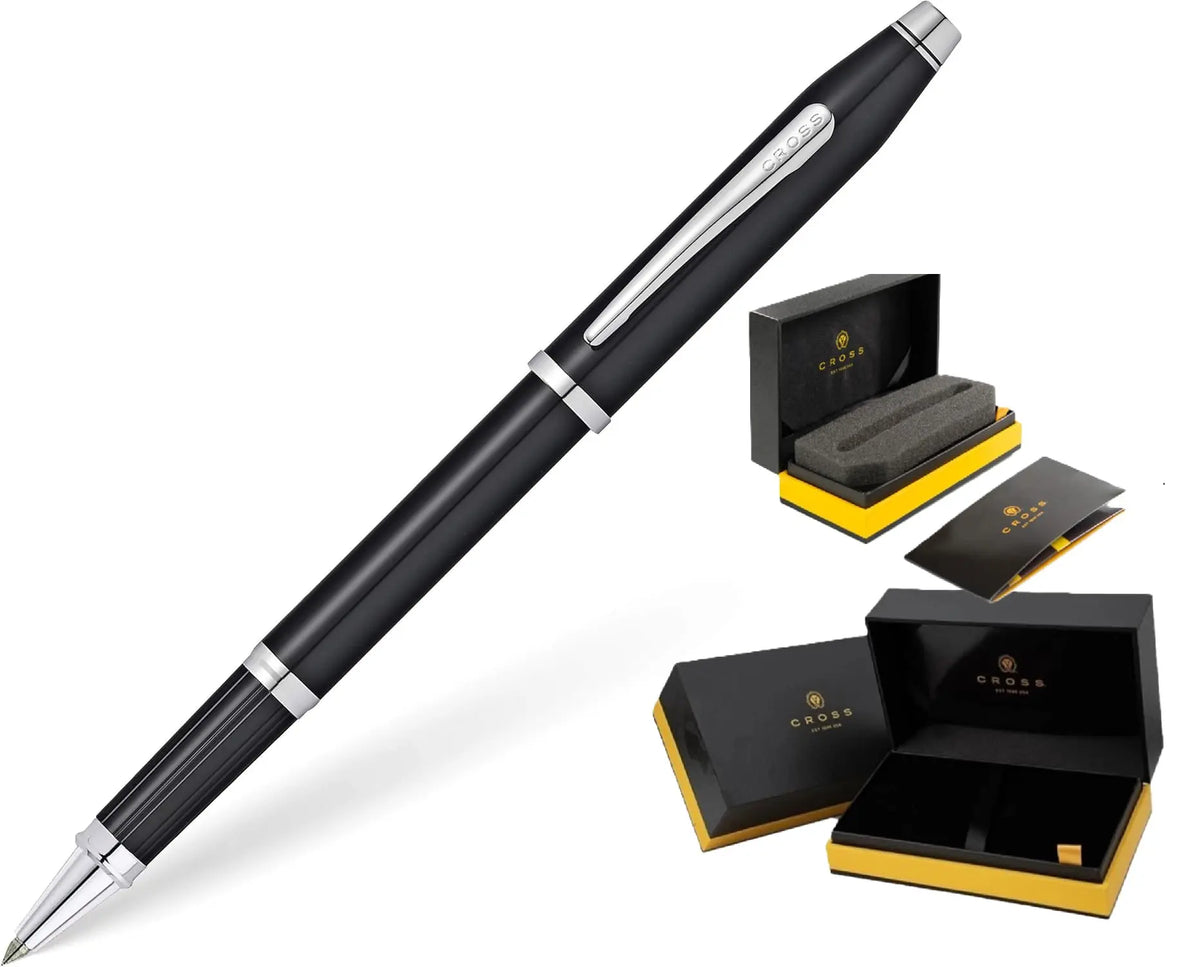 Cross Century II Refillable Gel Ink Rollerball Pen, Medium Rollerball, Includes Luxury Gift Box - Black Lacquer cross