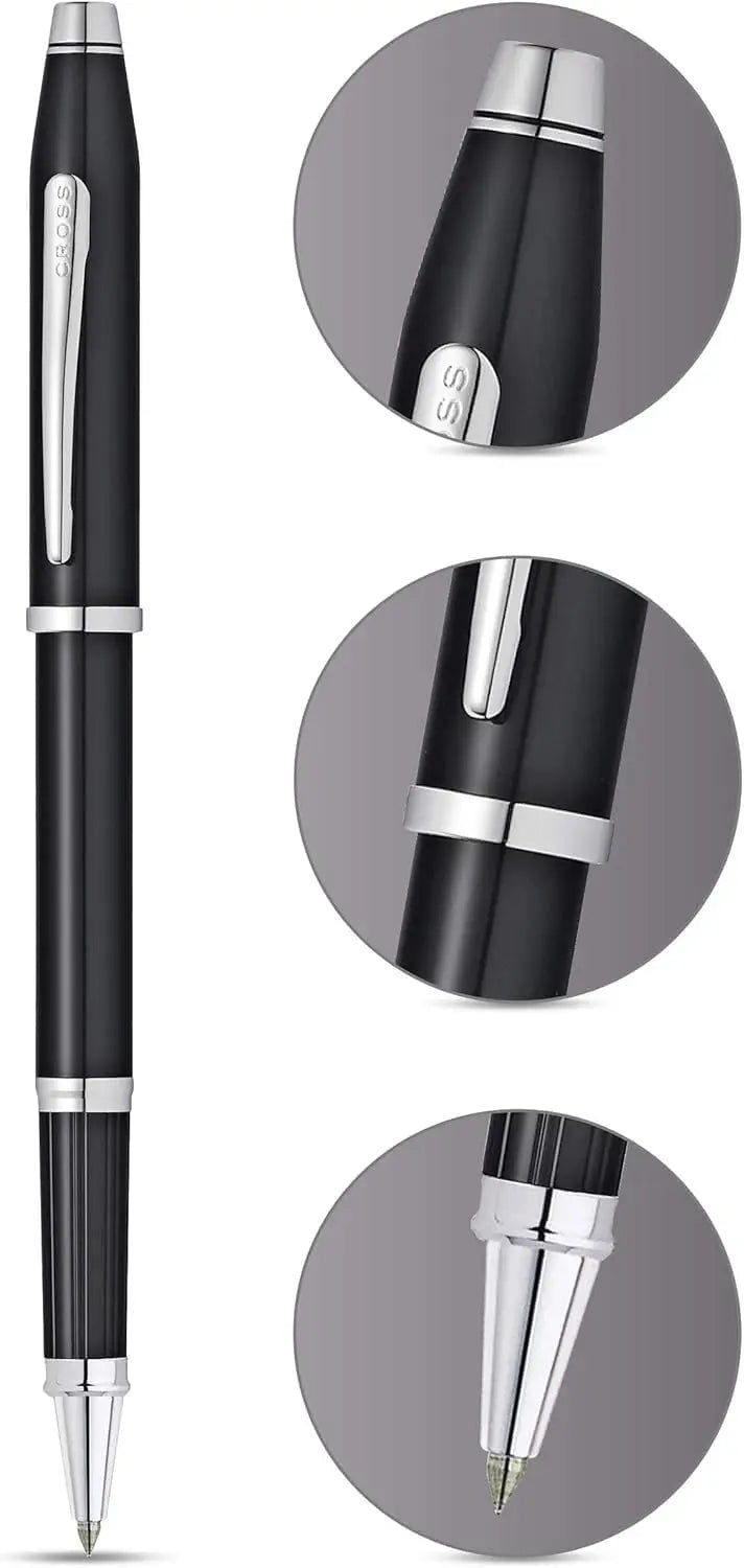 Cross Century II Refillable Gel Ink Rollerball Pen, Medium Rollerball, Includes Luxury Gift Box - Black Lacquer cross