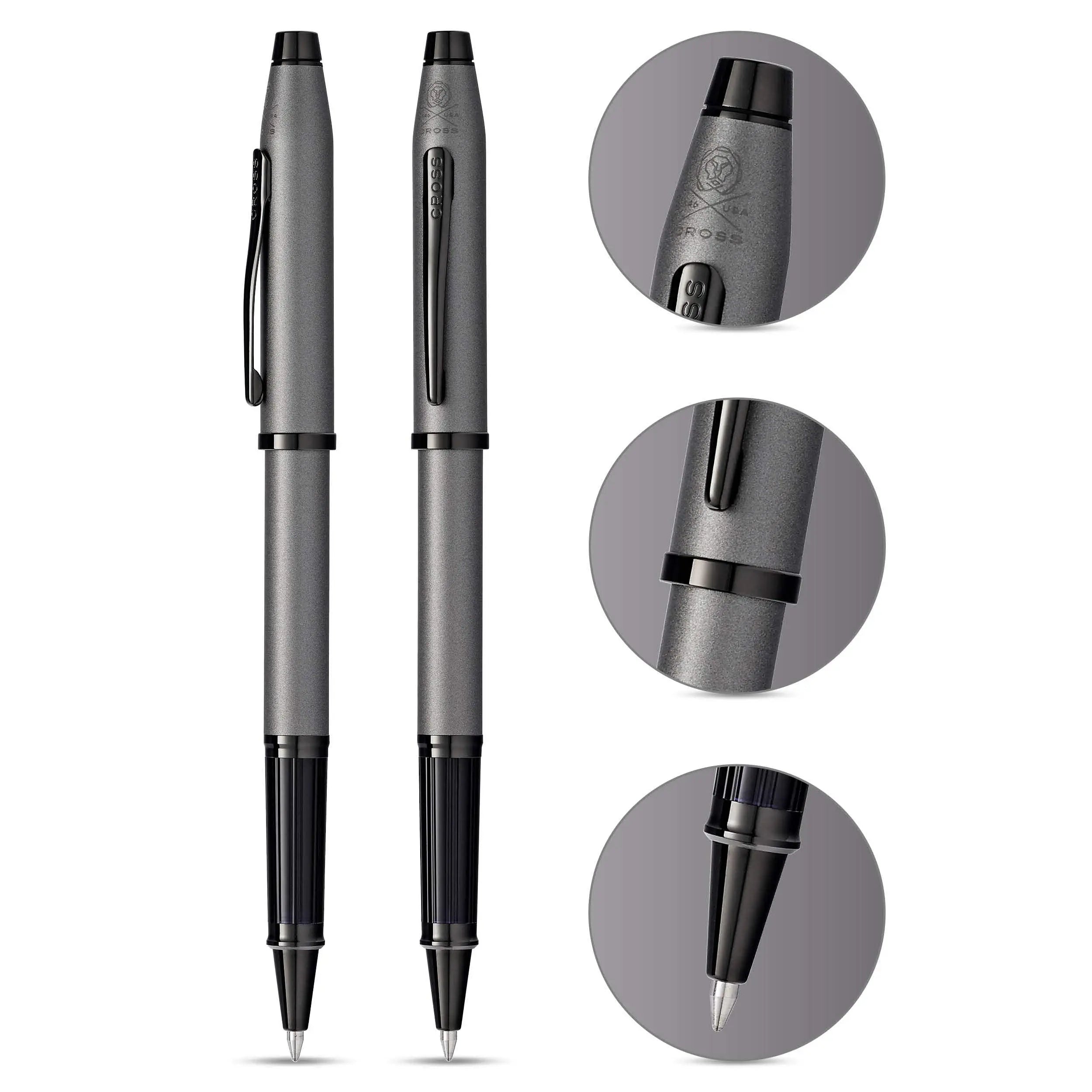 Cross Century II Refillable Gel Ink Rollerball Pen, Medium Rollerball, Includes Luxury Gift Box - Gunmetal Gray - crosspenmall.com