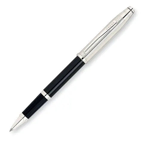 Cross Century II Sterling Silver/Black Lacquer Selectip Rolling Ball Pen with Silver Plated Appointments Cross