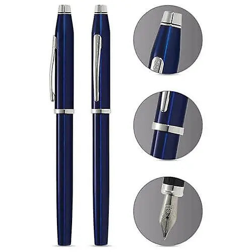 Cross Century II Translucent Cobalt Blue Lacquer Ballpoint Pen Cross