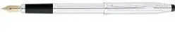 Cross Century Ii Sterling Silver/black Lacquer Fountain Pen with Rhodium and Solid 18k Gold Nib crosspenmall.com