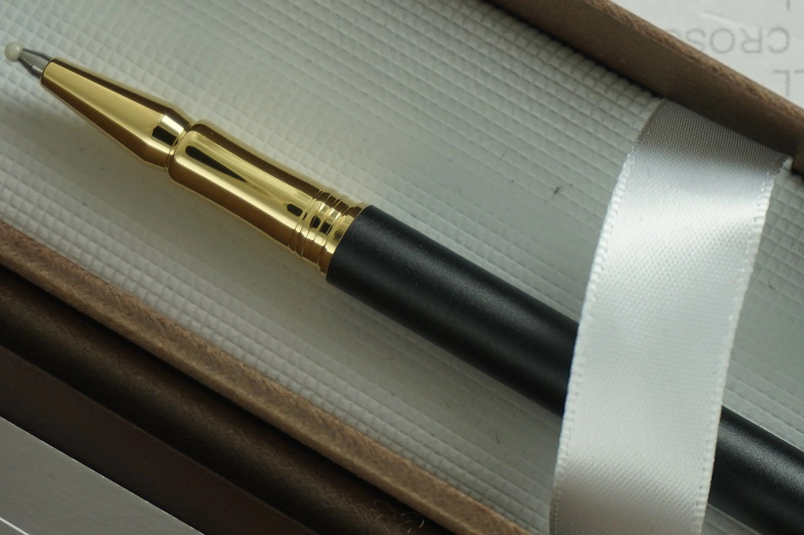 Cross Century Spire Silhouette Satin Matte Black with 23KT Gold Appointments Rollerball (Rolling Ball) Pen - crosspenmall.com
