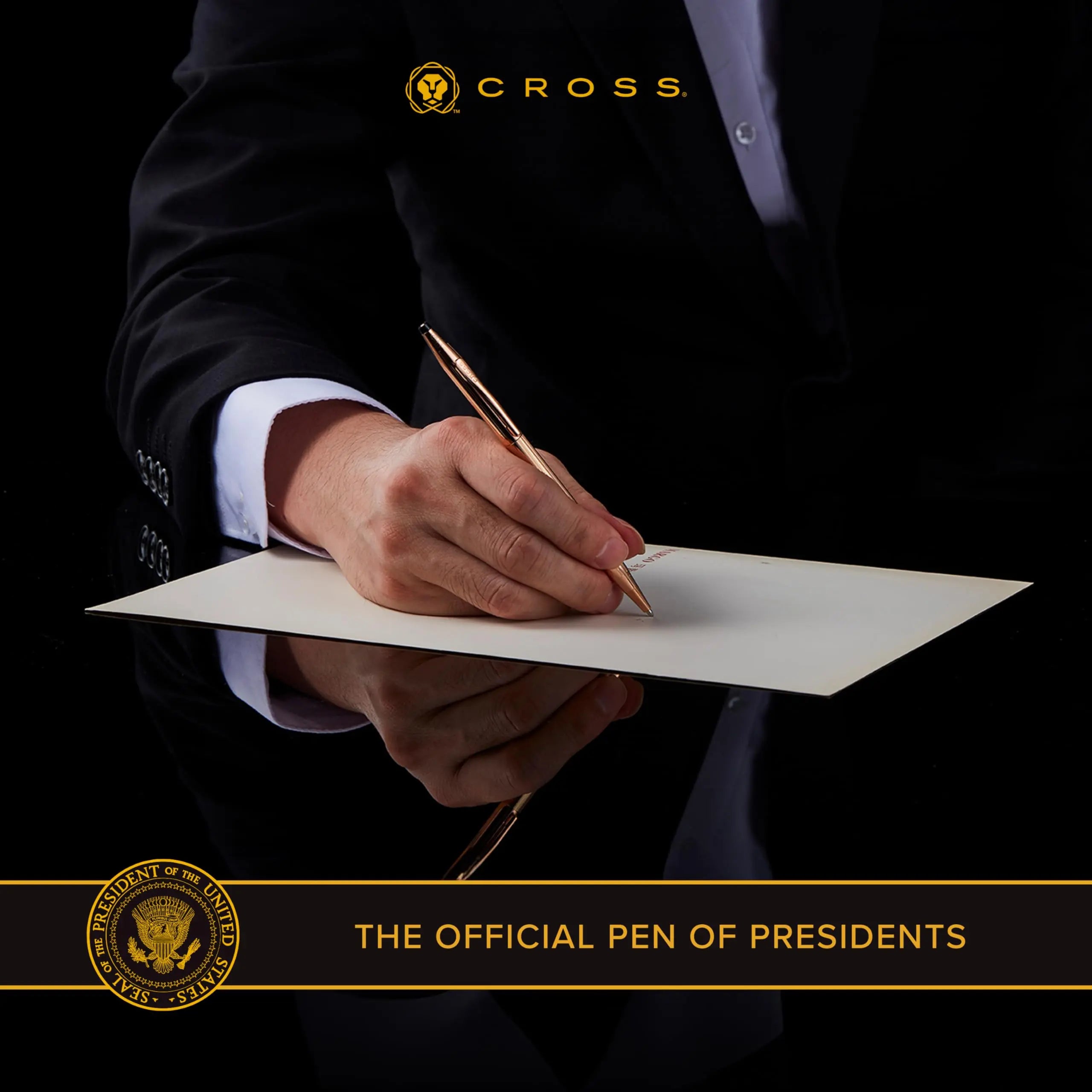 Cross Century, Black, Ballpoint Pen and 0.7mm Pencil Set, with 23 Karat Gold Plated Appointments (250105WG) Cross