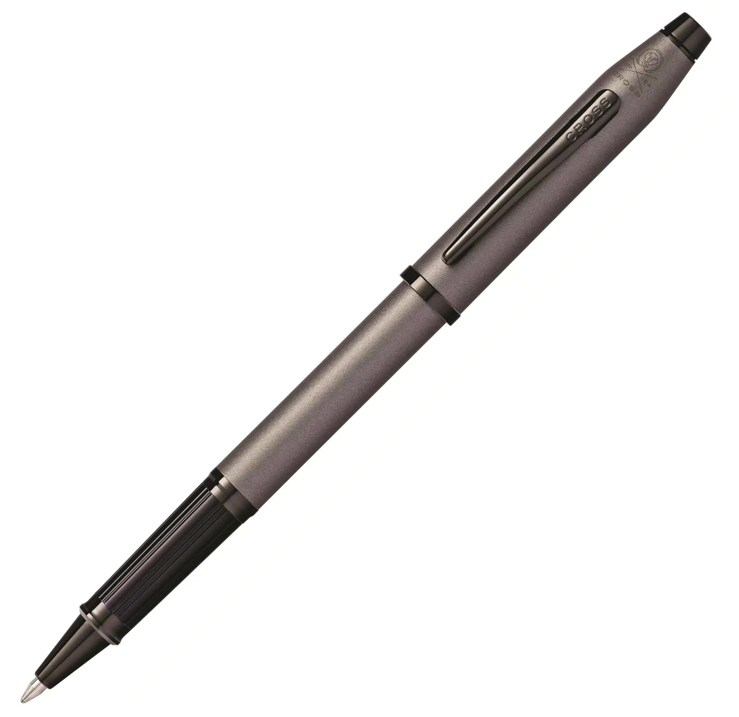Cross Century® II Gunmetal Gray with Contrasting PVD Black Appointments Selectip Rollerball Pen - Smooth Writing - Comfortable Grip - Black Ink - Durable Construction in Luxury Corporate Gift Box Cross