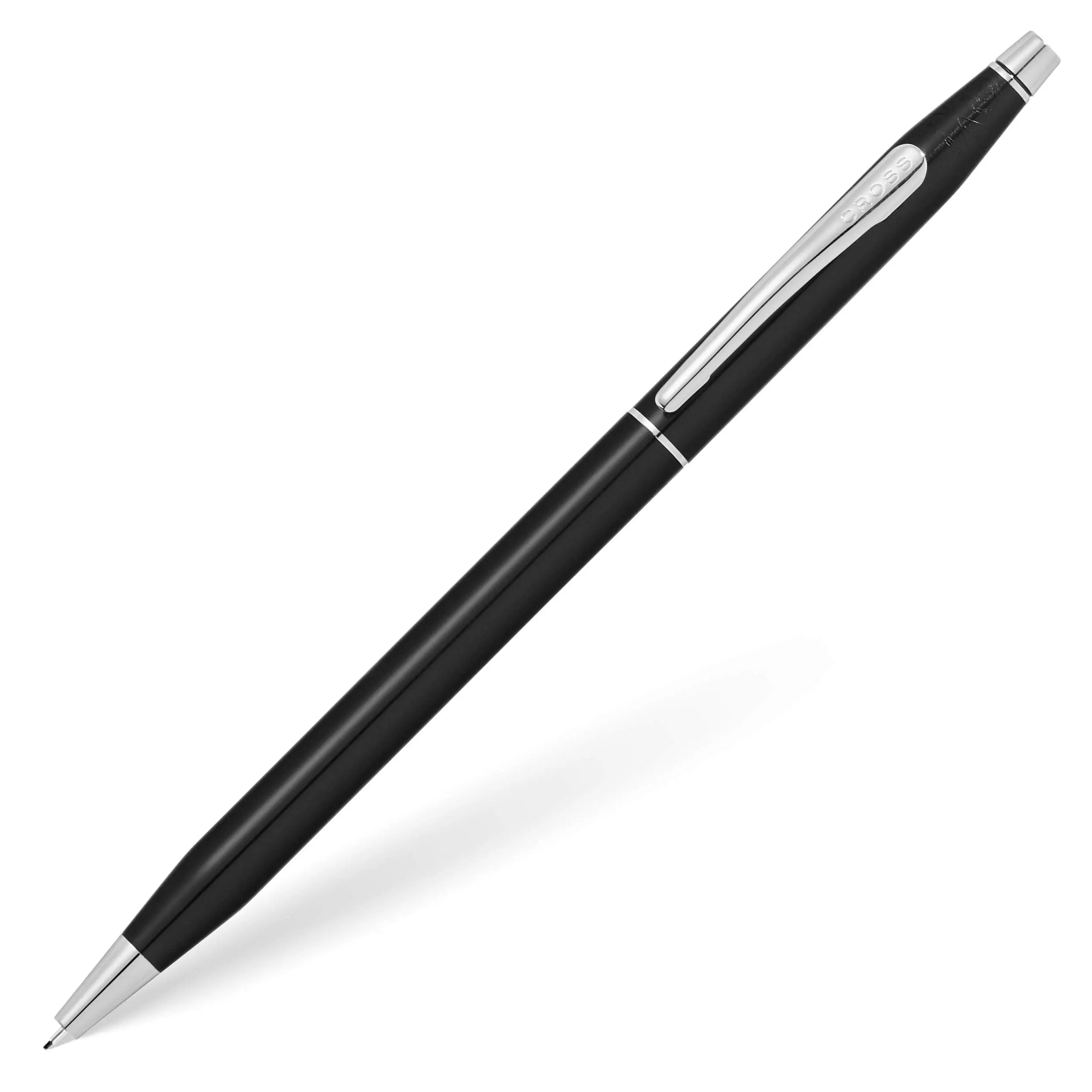 Cross Classic Century Black Lacquer 0.7mm Pencil with Chrome Appointments Cross