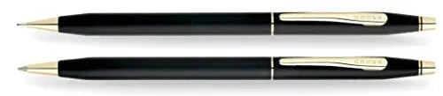 Cross Classic Century Classic Black Ballpoint Pen & 0.7mm Pencil with 23KT Gold-Plated Appointments - crosspenmall.com