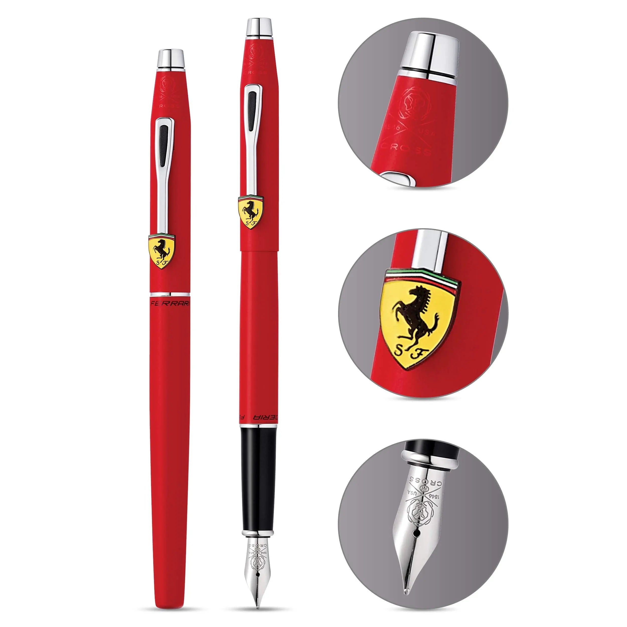Cross Classic Century Collection for Scuderia Ferrari - Matte Rosso Corsa Red Lacquer Rollerball Pen Cross