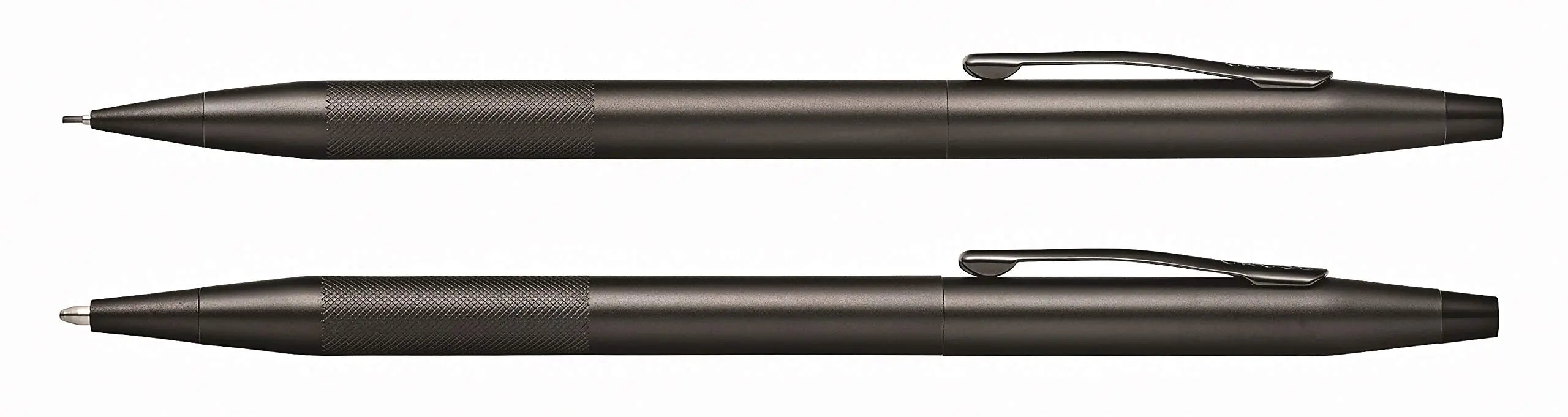 Cross Classic Century Refillable Ballpoint Pen and 0.7mm Pencil Set, Includes Premium Gift Box - Black Micro-Knurl - crosspenmall.com