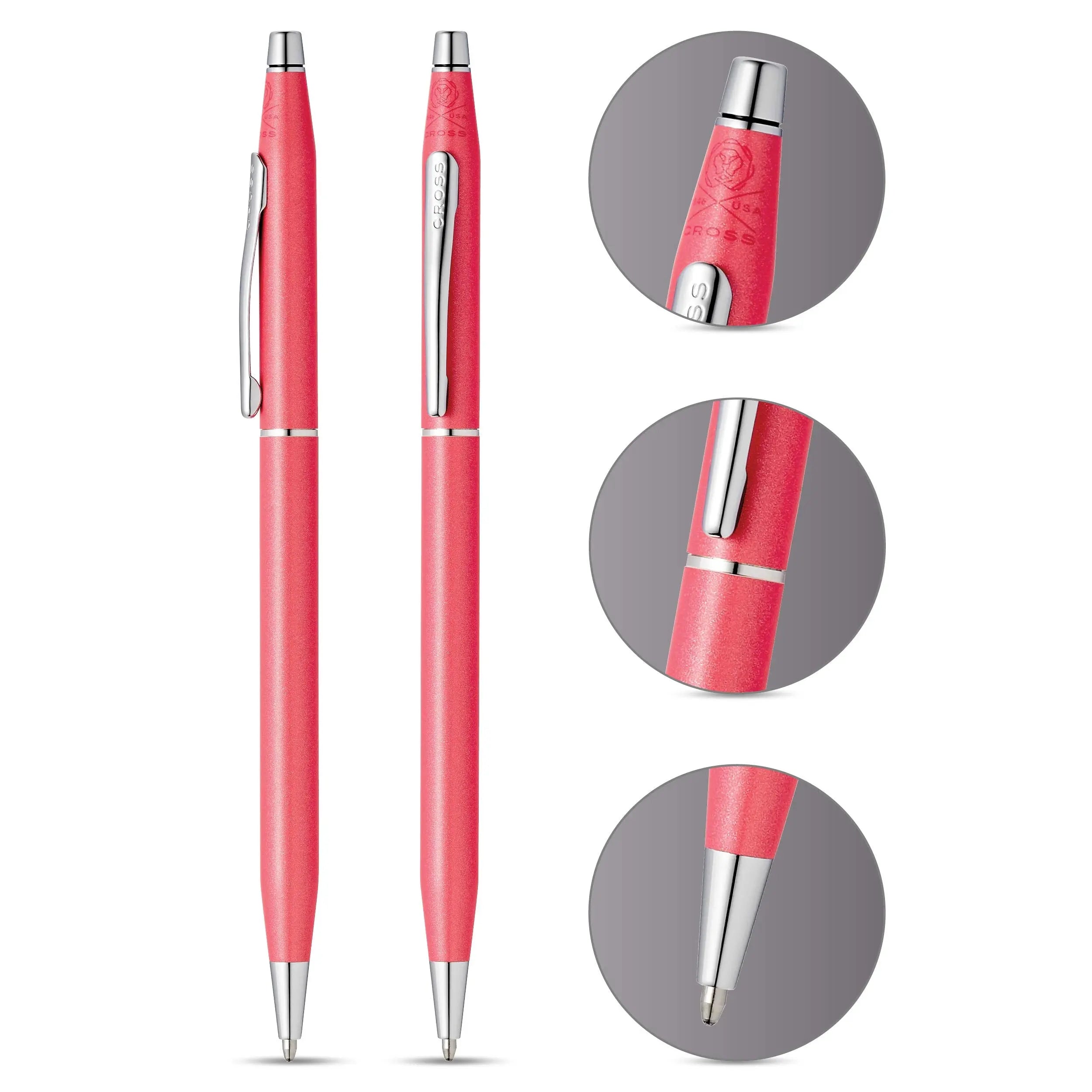 Cross Classic Century Refillable Ballpoint Pen, Medium Ballpen, Includes Premium Gift Box - Coral Pearlescent Lacquer - crosspenmall.com