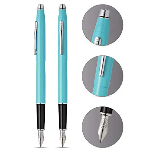 Cross Classic Century Refillable Fountain Pen, Fine Nib, Includes Premium Gift Box - Sea Foam Lacquer - crosspenmall.com