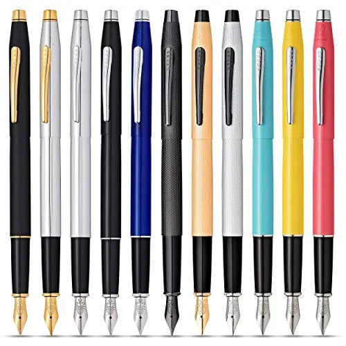 Cross Classic Century Refillable Fountain Pen, Medium Nib, Includes Premium Gift Box - Lustrous Chrome - crosspenmall.com