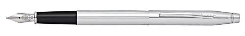 Cross Classic Century Refillable Fountain Pen, Medium Nib, Includes Premium Gift Box - Lustrous Chrome - crosspenmall.com
