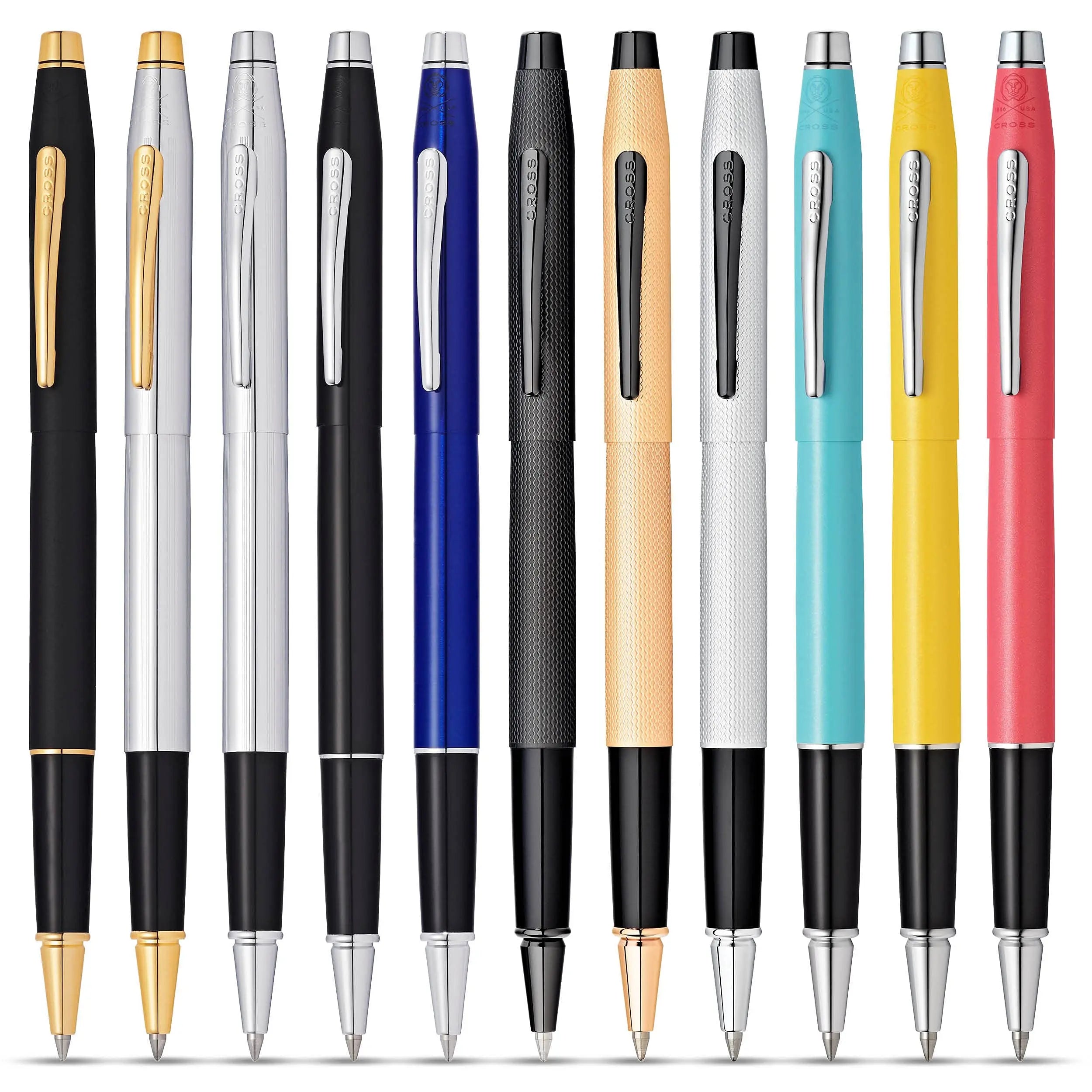 Cross Classic Century Refillable Gel Ink Rollerball Pen, Medium Rollerball, Includes Premium Gift Box - Brushed Black - crosspenmall.com