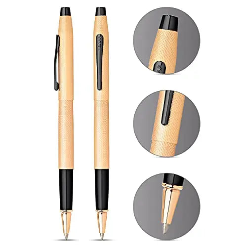 Cross Classic Century Refillable Gel Ink Rollerball Pen, Medium Rollerball, Includes Premium Gift Box - Brushed Rose Gold Cross