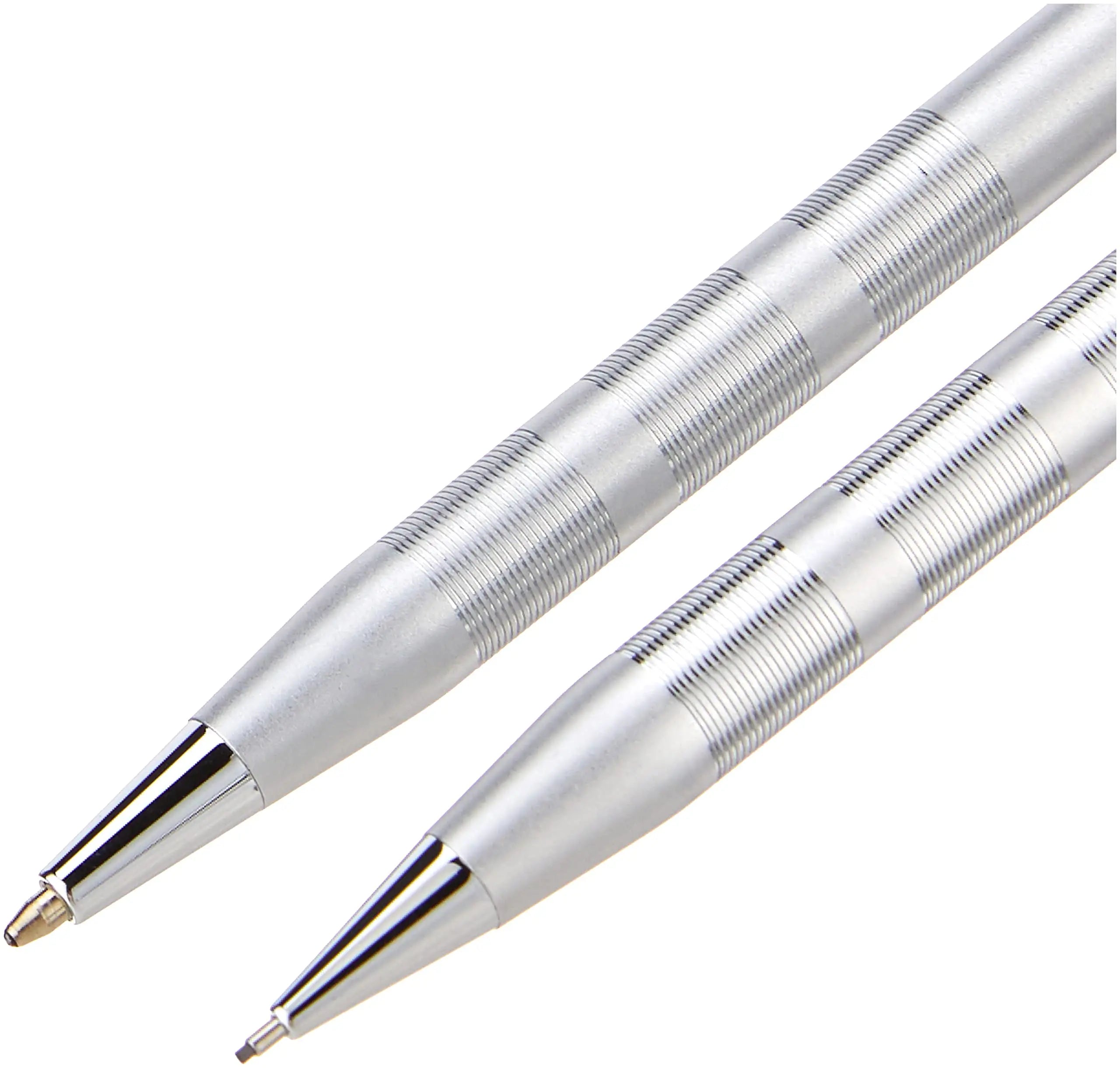 Cross Classic Century Refillable Medium Ballpoint Pen and 0.5mm Pencil Set, Includes Premium Gift Box - Satin Chrome - crosspenmall.com
